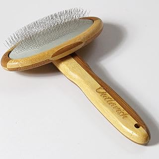 Sheepskin Wool Wire Brush Rug Cleaner Bamboo Slicker Carding, Unmats Fur & Restores Like New, Longer Prongs, Stronger Design, To Fluff Fleeces & Faux Fur