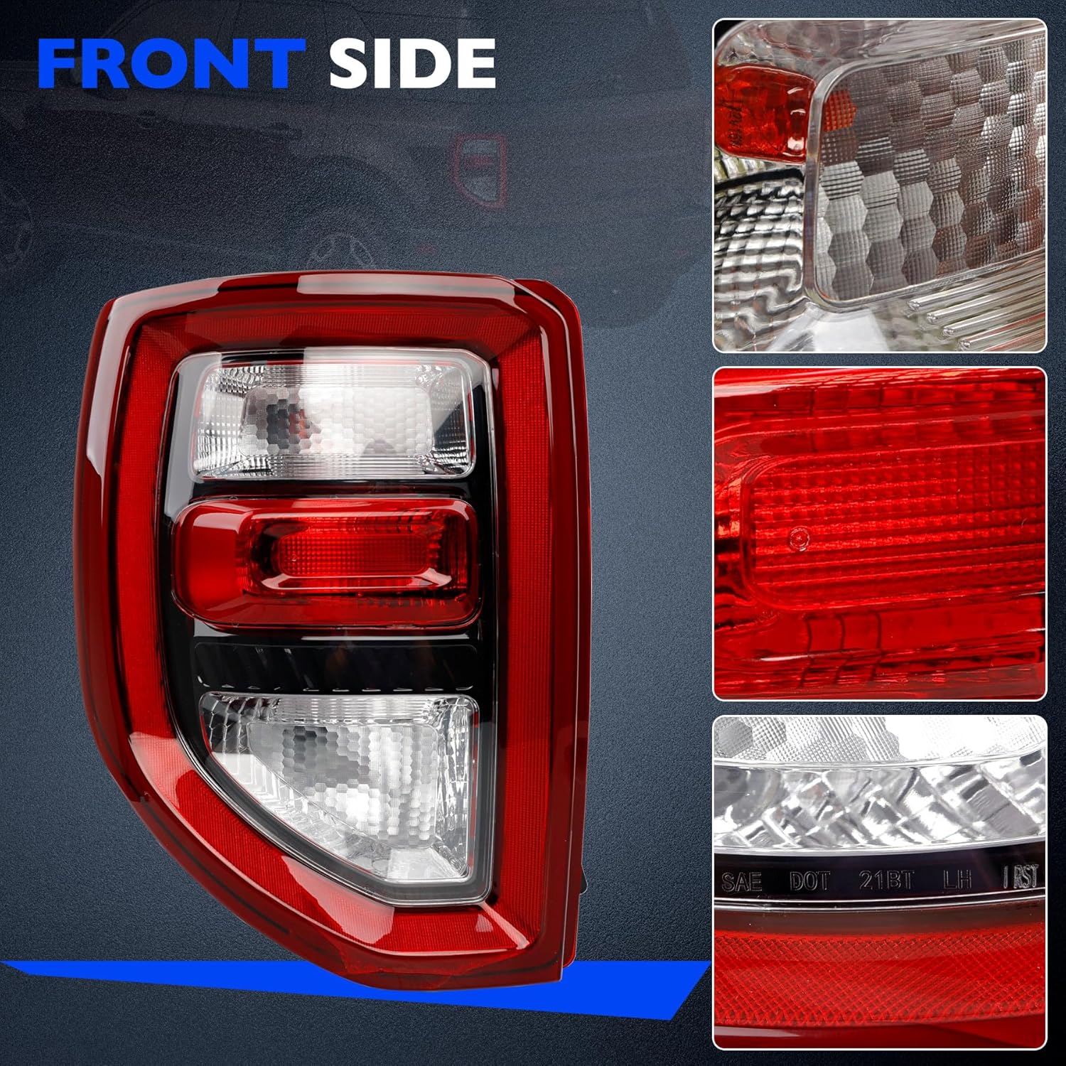 Tail Lights Compatible with 2021 2022 2023 Ford Bronco Sport - Taillights Assembly Replaces M1PZ13405A|M1PZ-13405-A -Tail Light Rear Lamp Left Driver Side LH