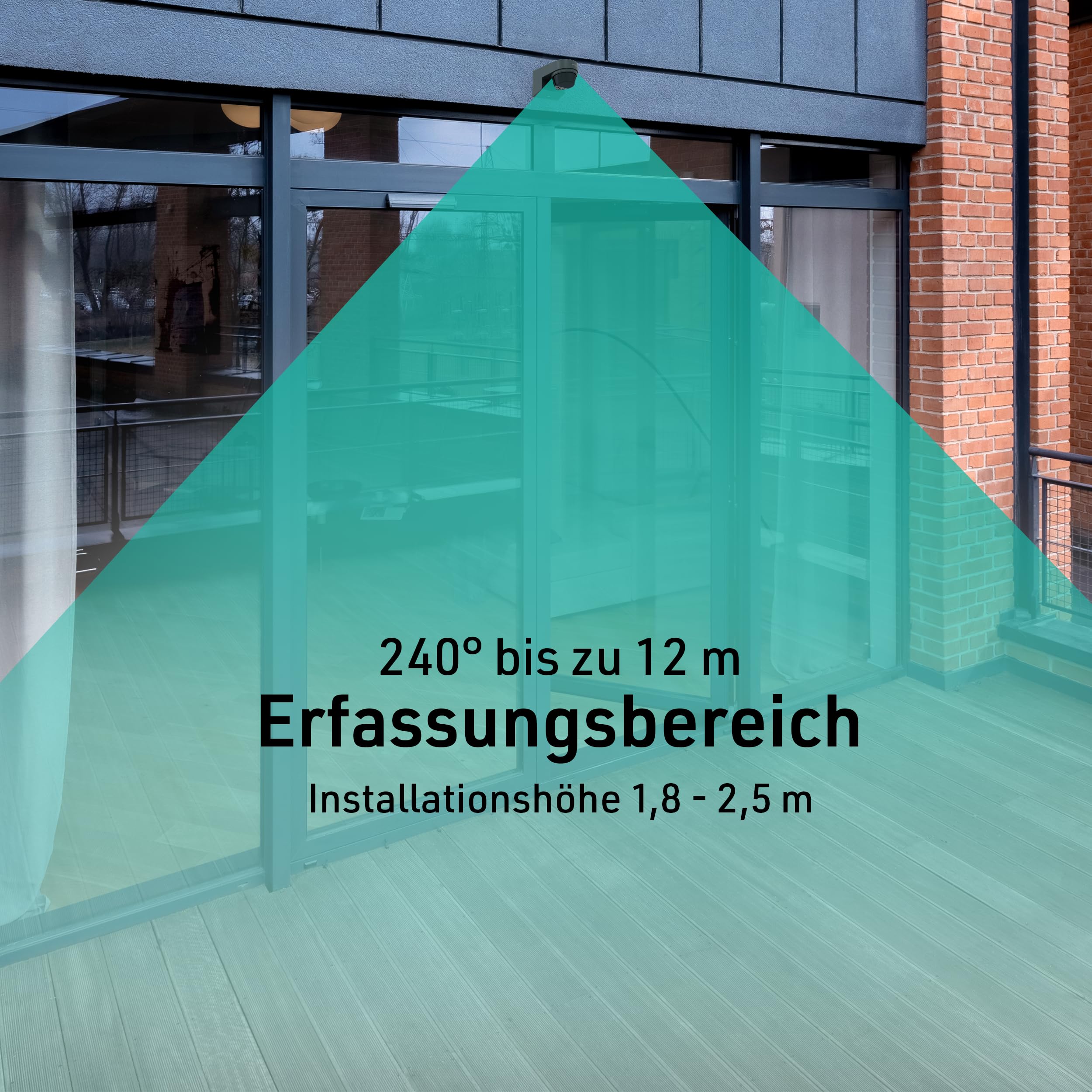 Oktaplex 2er Set Eva Bewegungsmelder Aussen mit Eckwandhalterung anthrazit