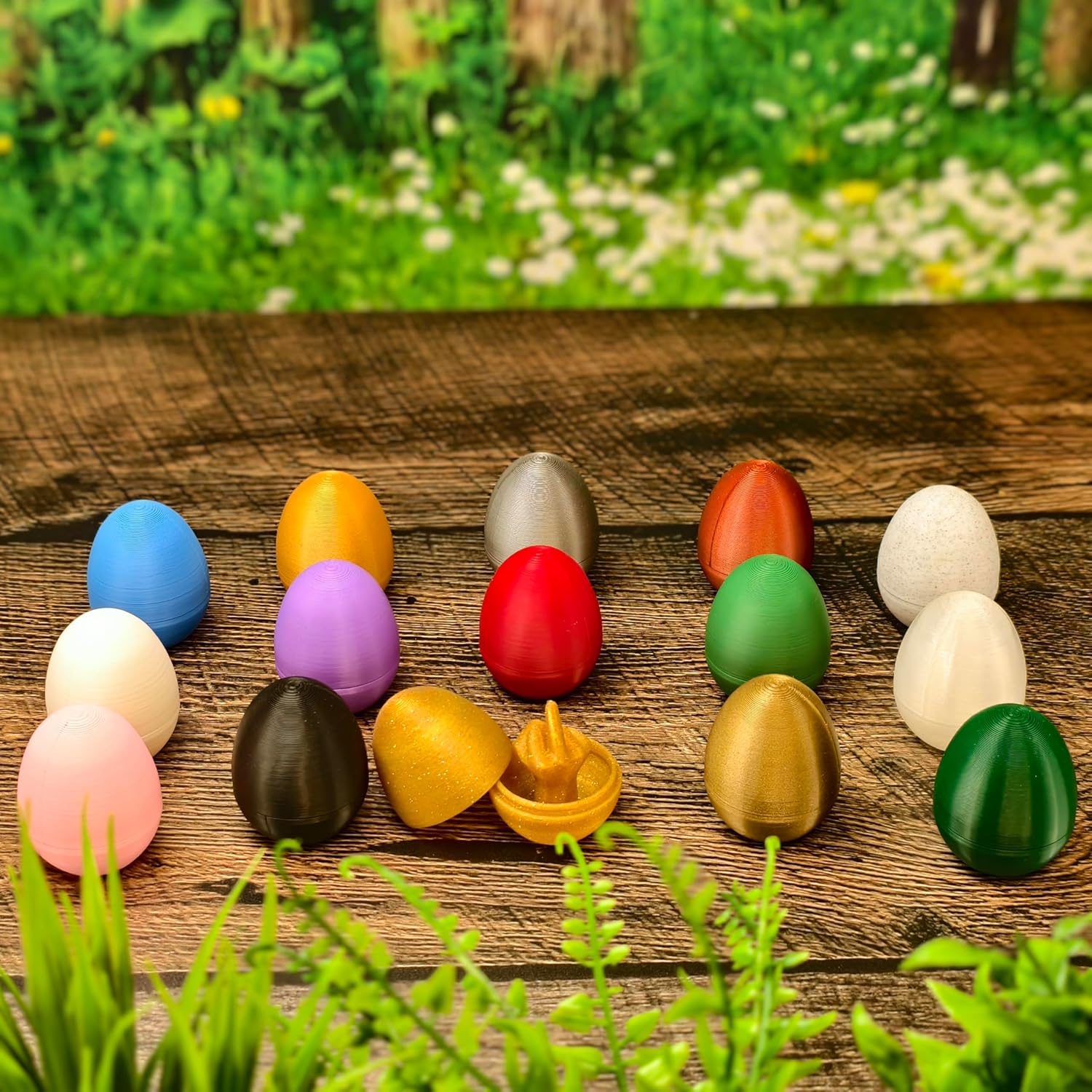 MunnyGrubbers - 15 Pack Middle Finger Easter Egg - Snap Fit - Adult Easter Basket & Gifts - Multicolor and Unique Designs - Novelty Gag - Funny Joke Prank Gift - (Combo A)