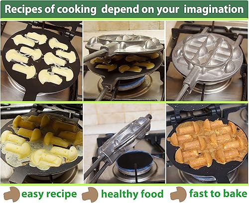 Miniatura 4 de Molde para galletas con revestimiento antiadherente, nuez, hongos, surtido de sabrosas galletas caseras, herramientas y accesorios para hornear,