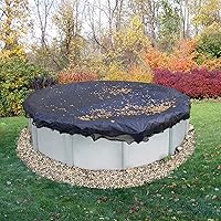 Vista 2 de Blue Wave - Cubierta redonda con red para hojas para piscina elevada, 12 pies