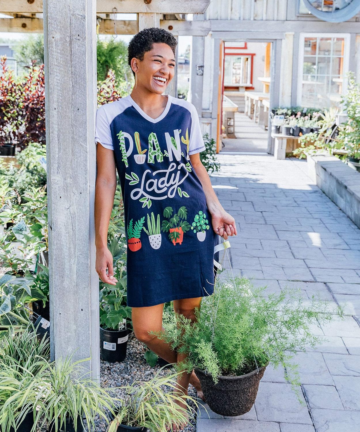 Lazy One Women's Nightgown, Funny V-Neck Sleep Shirt for Women, Novelty Pajama Shirts - Image 4