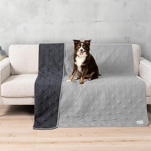 Miniatura 12 de PetAmi Funda de sofá impermeable para perros, protector de muebles reversible para cama de gato mascota, manta lavable cubierta para perro para