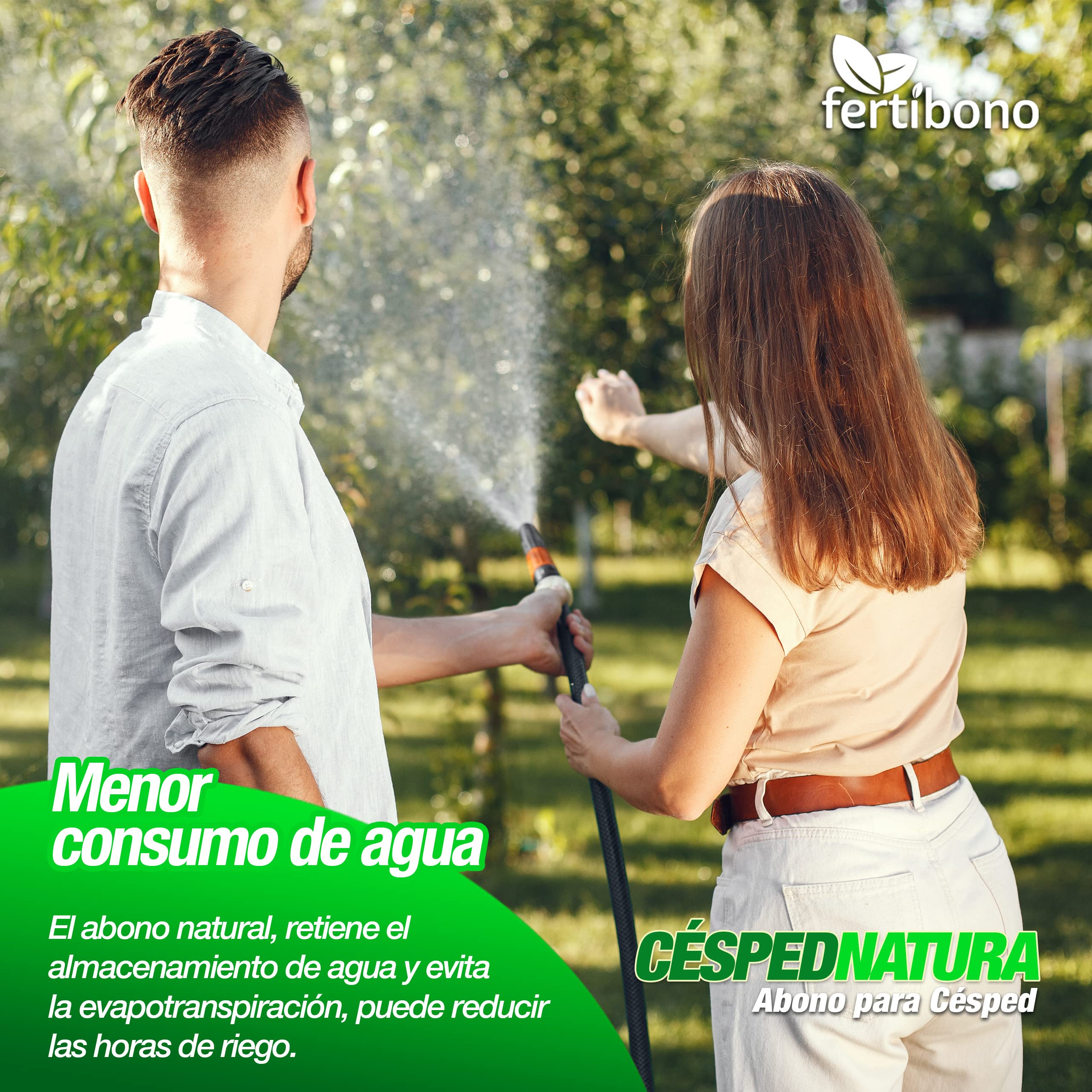 FERTIBONO CéspedNatura - Abono Orgánico de Liberación Lenta para Césped - Seguro para Mascotas y Familia, Nutrición Profunda sin Quemaduras - Apto para Todas las Estaciones. (6,5kg)