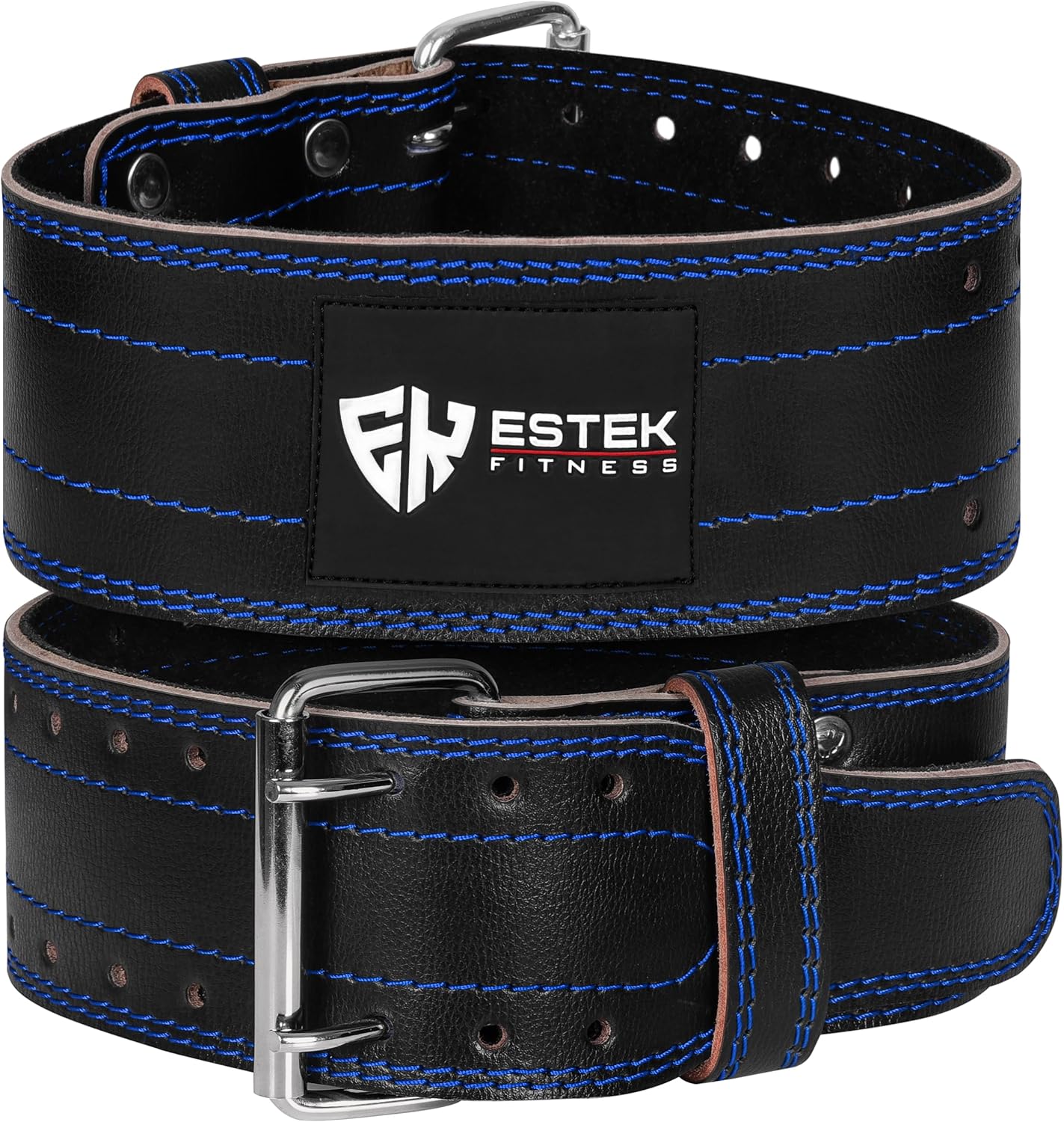 ESTEK Lever Weightlifting Belt – 6mm Premium Leather Powerlifting Belt with Steel Lever Buckle, Back & Core Support for Squats, Deadlifts, Gym Strength Training (Men & Women)