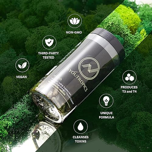 Miniatura 5 de Rebirth by NYOUTROPICS - Suplemento de yodo nootrópico (180 cápsulas veganas), proporciona apoyo cerebral y apoyo tiroideo para mujeres y hombres,