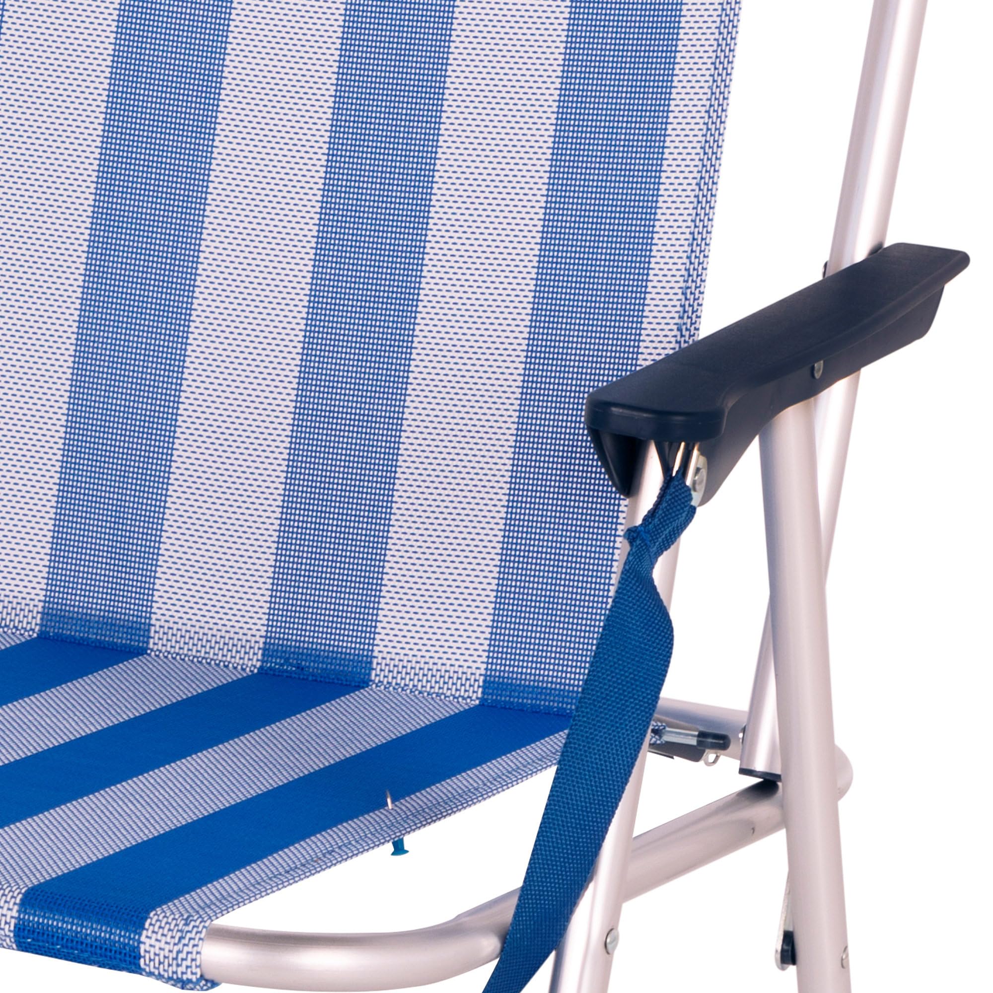 Aktive Sedia Pieghevole Fissa Alluminio Beach 47x54x75 cm Blu