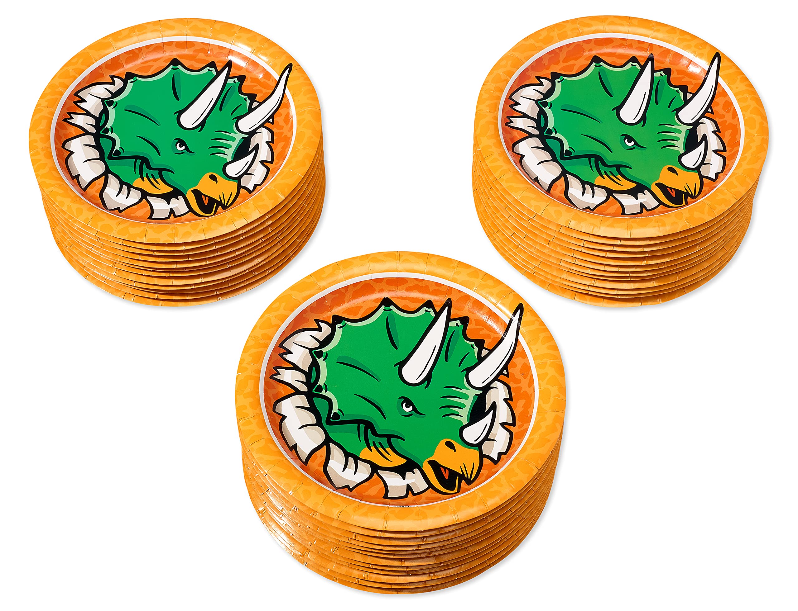 American Greetings Dinosaur Birthday Plates - 36 Count T-Rex Themed Dinner Plates