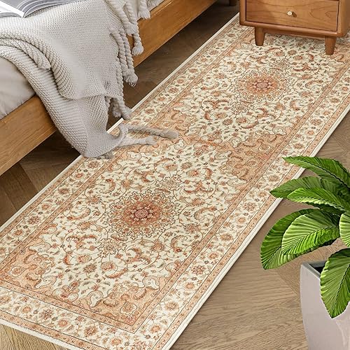 Miniatura 4 de COMSLE Alfombra Corredor Boho, 2' x 5' Alfombras Lavables para Pasillo Lana Sintética Pequeña Alfombra de Área de Cocina Alfombra Desgastada