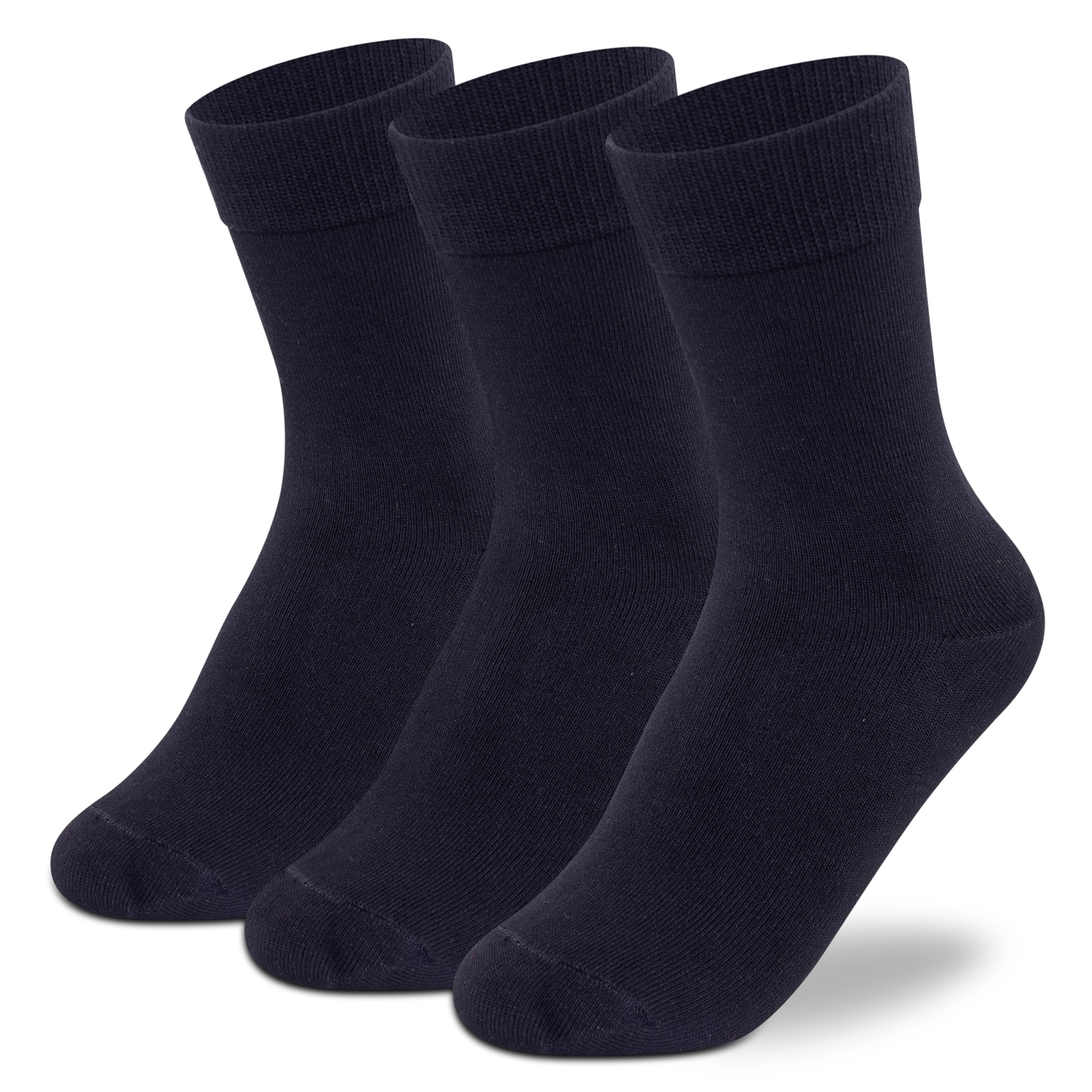 Supersox Bamboo Regular School Uniform Socks for Kids | Sustainable Bamboo Fabric | Breathable, Moisture Absorbent & Odour Resistant | Extra Durable Welt for All-Day Comfort | Pack of 3