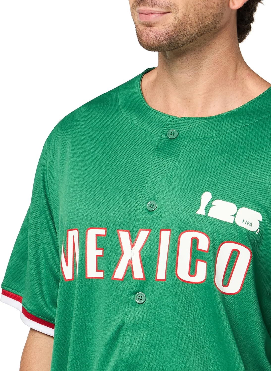Outerstuff FIFA World Cup 2026 Mens Short Sleeve Button Front Baseball Jersey
