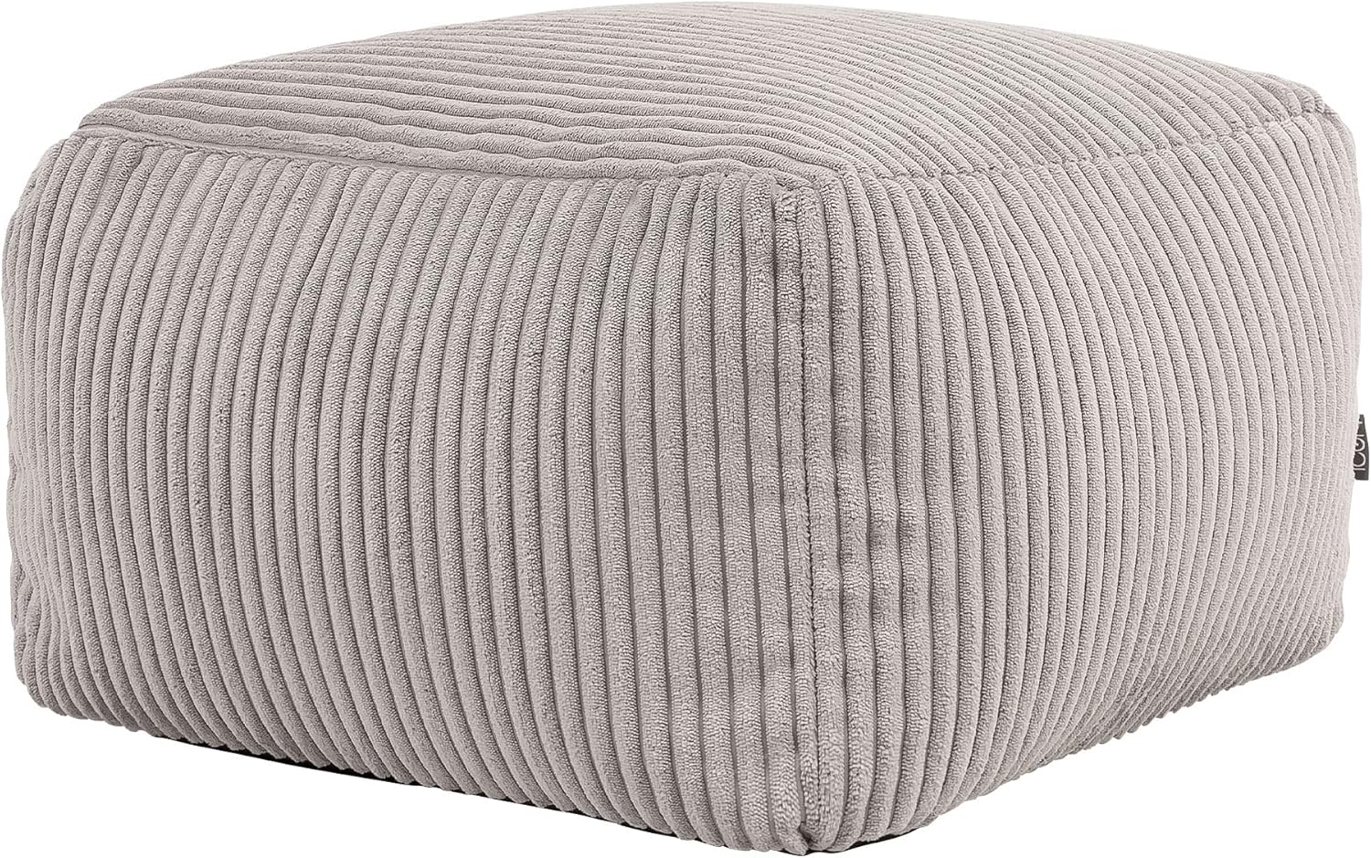 Icon Pouf en Velours Côtelé Theo, Tabouret Pouf de Salon, ReposePieds