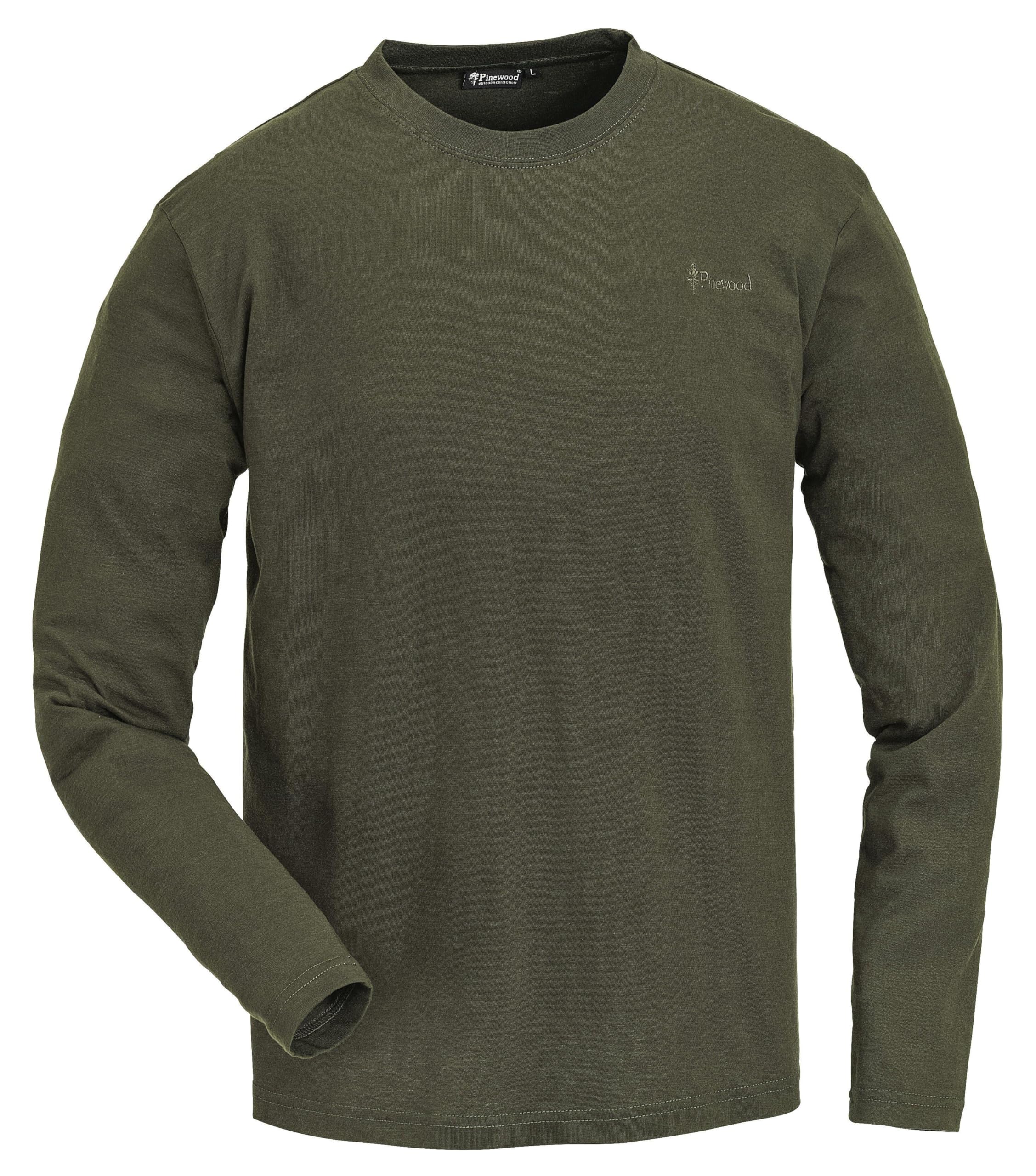Pinewood Herren Langarm Shirt im Doppelpack - Bequeme Longsleeves aus 100% Bio-Baumwolle für EIN angenehmes Tragegefühl auf der Haut - Schlichtes & Zeitloses Design