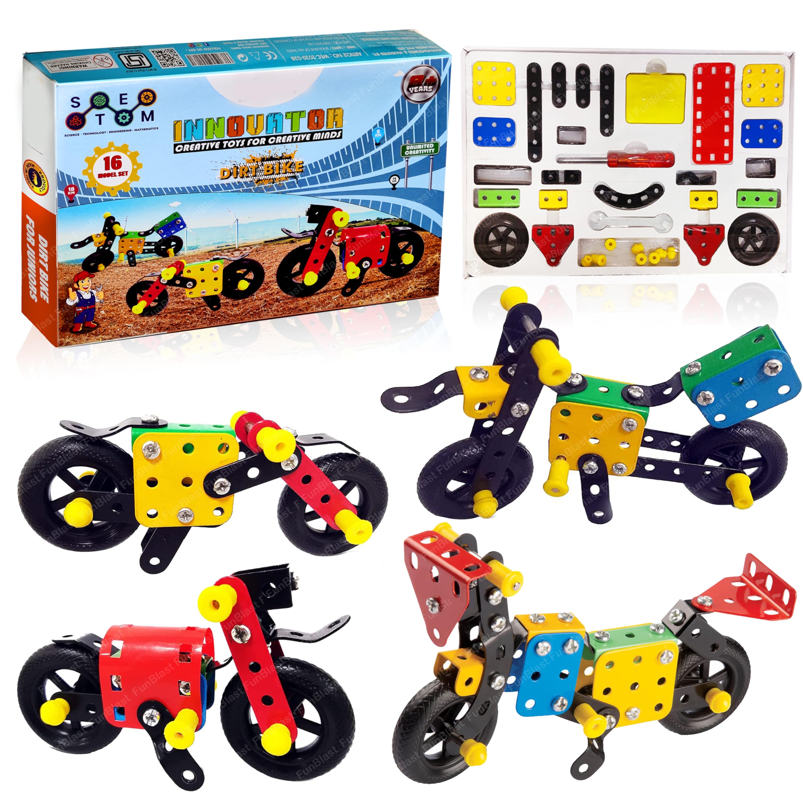 See full amazon price history chart for FunBlast Construction Toys for Kids - 88 Pcs Dirt Bike Building & Assembling Play Set with Screw Driver, DIY STEM Toys, Educational Toys for 8+ Year Old Kids, Boys, Girls FunBlast Construction Toys for Kids - 88 Pcs Dirt Bike Building & Assembling Play Set with Screw Driver, DIY STEM Toys, Educational Toys for 8+ Year Old Kids, Boys, Girls (B0CRB7VD16) Amazon Price History, Amazon Price Tracker