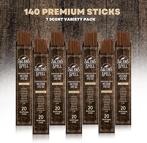 Miniatura 2 de Mecka Salem Spell - Juego de varitas de incienso  140 varillas de incienso para rituales de Wicca y vibraciones místicas  7 aromas encantadores para