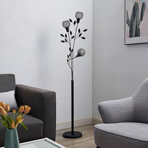 Lindby Lindby Kanye (Florentine) floor lamp in black, made of other metal, for living/dining room, etc. - Standing lamp, standing lamp, floor lighting photo 3