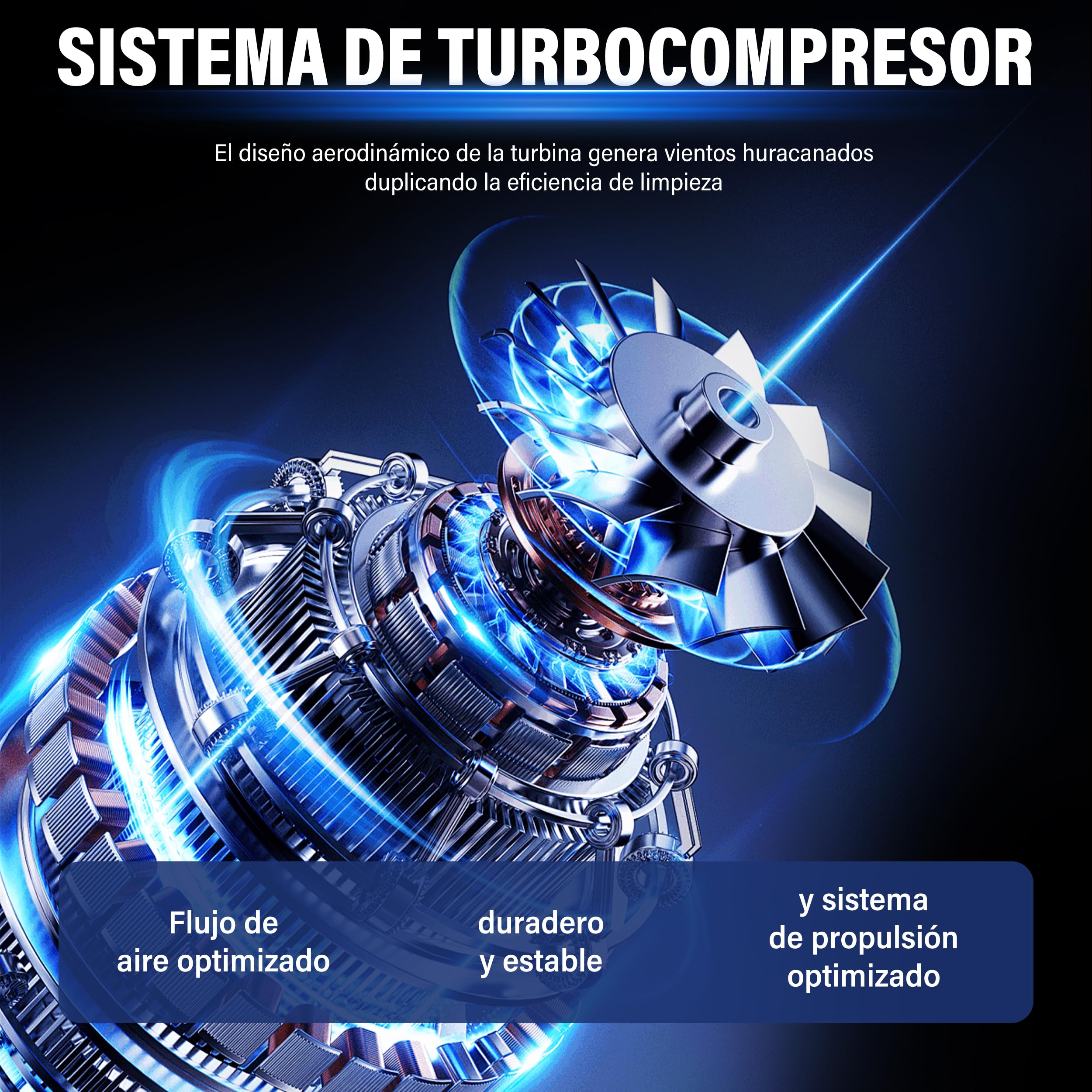 Soplador de hojas inalámbrico TEENO, 35000 RPM 2 x 6,0 Ah baterías, cargador y 3 boquillas incluidas, tres modos de velocidad, compatible con baterías Makita, ideal para terraza, callejones y jardín