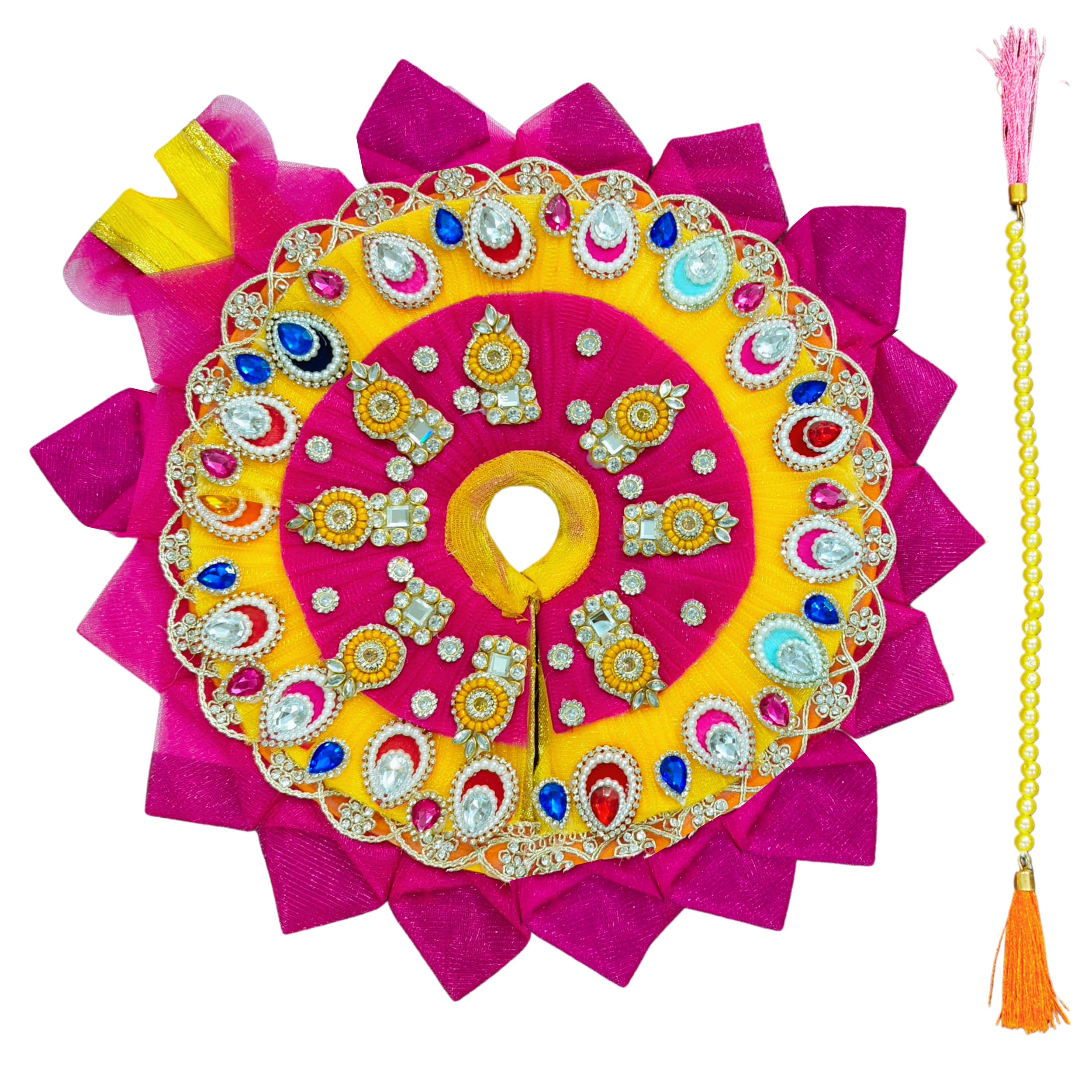 Deity Laddu Gopal Poshak Size 4 | Designer Dev Vastra for Thakur Ji | Bal Gopal Krishna Dress for Janmashtami | Fancy God Ladoo Gopal Outfit