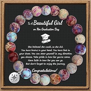 Graduation Gifts for Her Him Class of 2023 Graduation Bracelets Inspirational Graduation Compass Bracelet for Women Men College Graduation Gift for Him Her