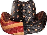 Vista 3 de GrinderPUNCH sombrero de vaquero clásico con la bandera americana