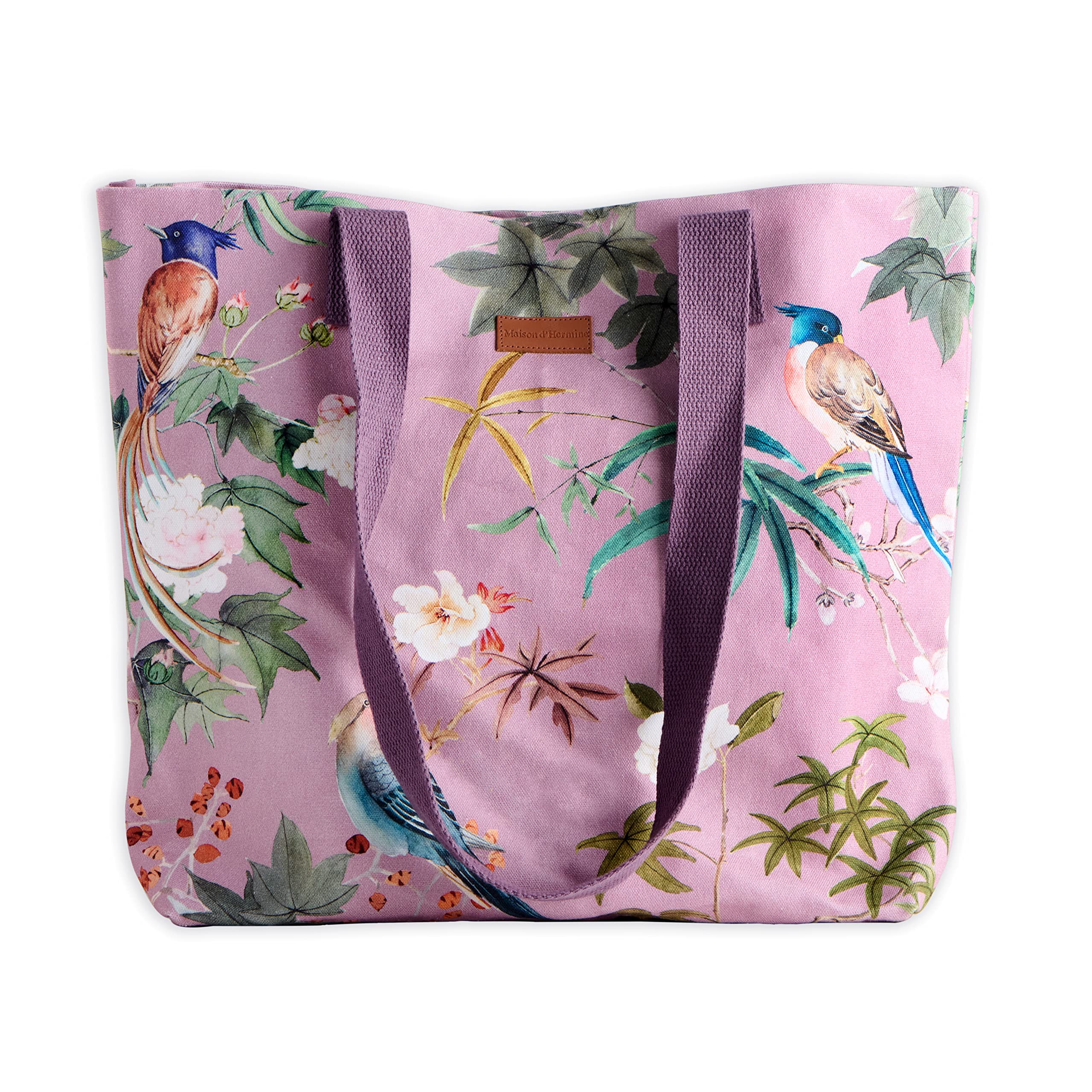 Maison d' Hermine Canvas Tote Bag for Women Cotton Canvas Reusable Shoulder Grocery Bags Handle Travel Mothers day Gifts