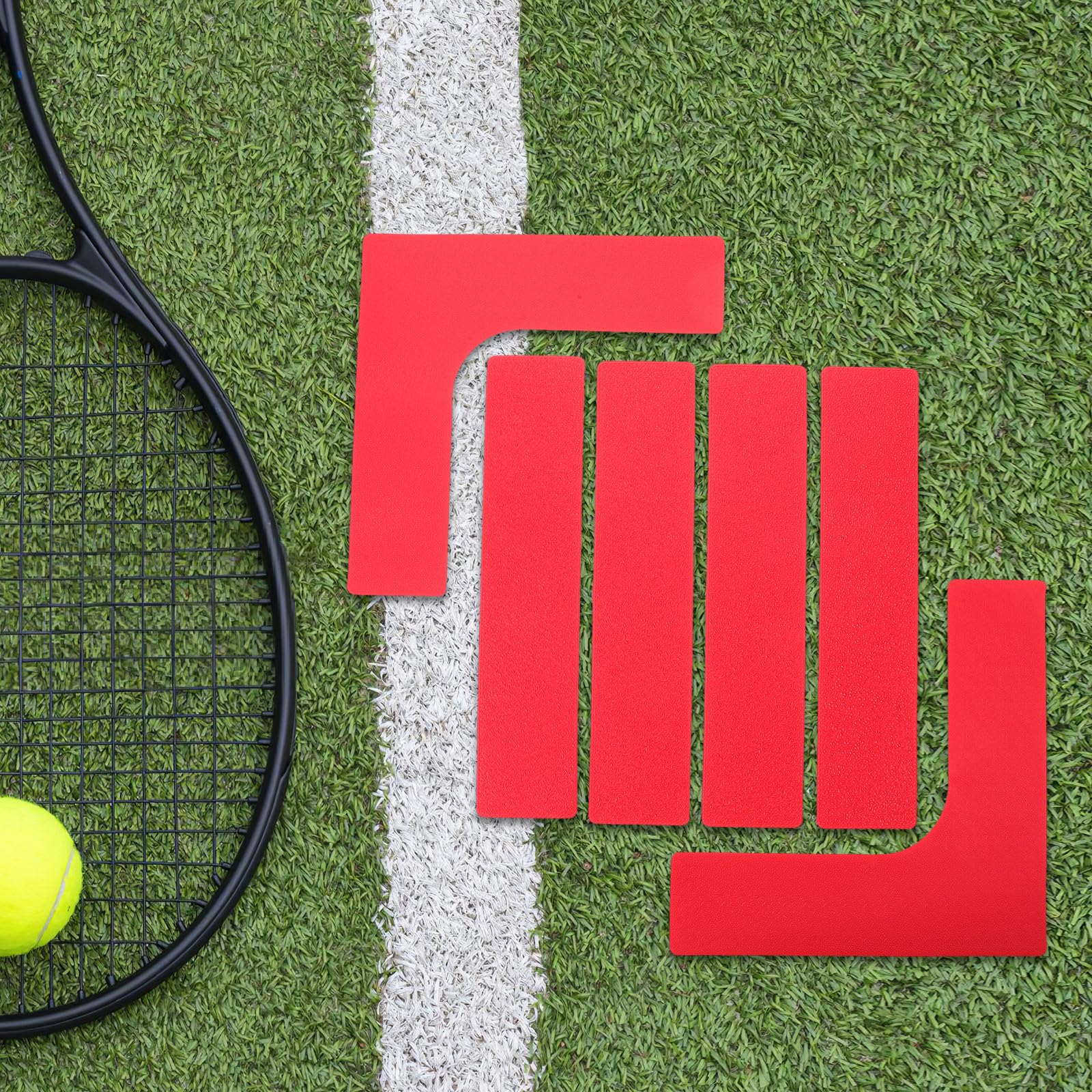 1 zestaw Profesor Pickleball Court Marking Kit – przenośne linie do pickleballa do szybkiego i łatwego montażu – oficjalne żółte znaczniki do rzucania