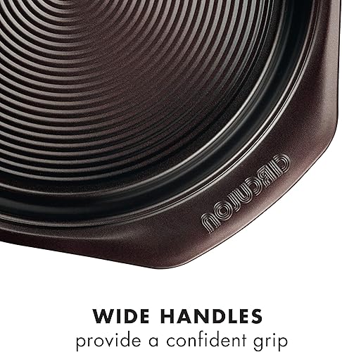 Miniatura 4 de Circulon Utensilios antiadherentes para hornear, bandeja para hornear antiadherente, 10 x 15 pulgadas, color marrón chocolate (paquete de 2)