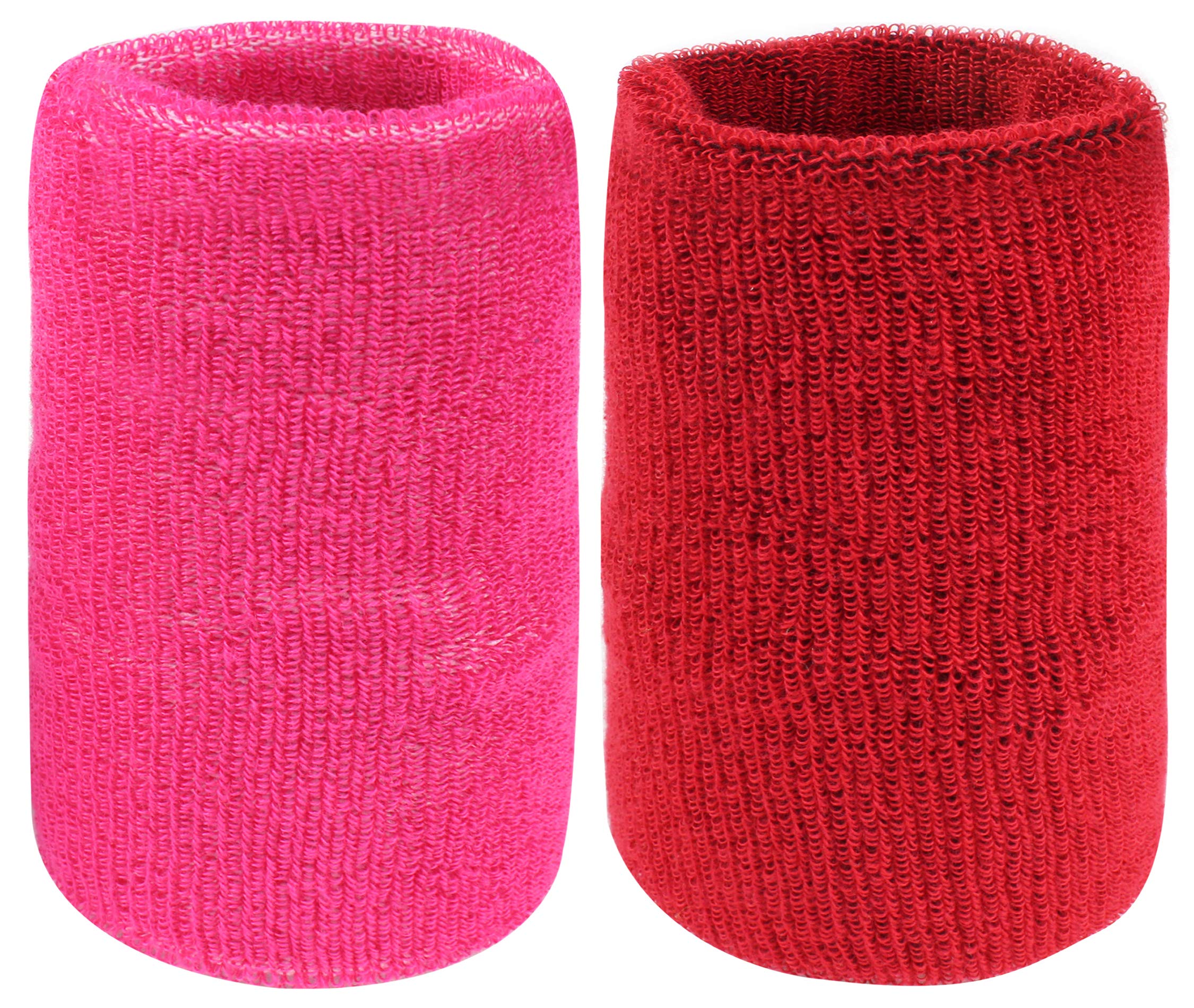 Neska Moda Unisex Pink and Maroon Pack of 2 Cotton Wrist Band (B07T89VX8Y) Amazon Price History, Amazon Price Tracker