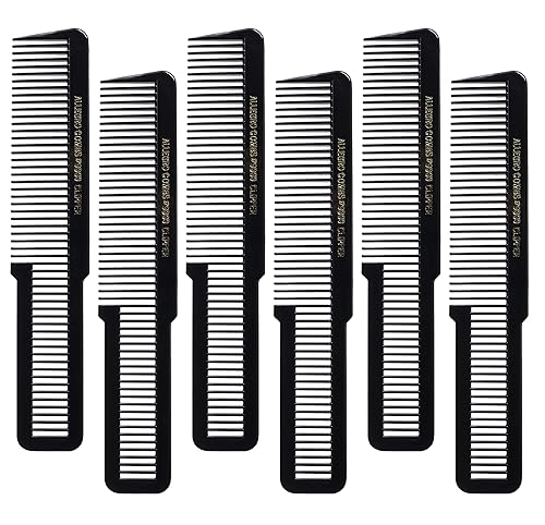 Allegro Combs 9000 Peines de corte de corte, peines para difuminar, 6 unidades (negro)