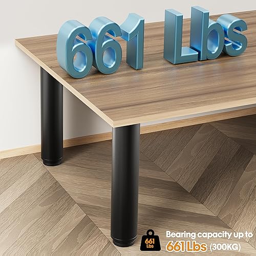 Miniatura 5 de Wlrrcwdttc - Patas ajustables de metal para muebles de 7 a 12.6 pulgadas, patas de soporte de repuesto para cama de altura ajustable, patas de