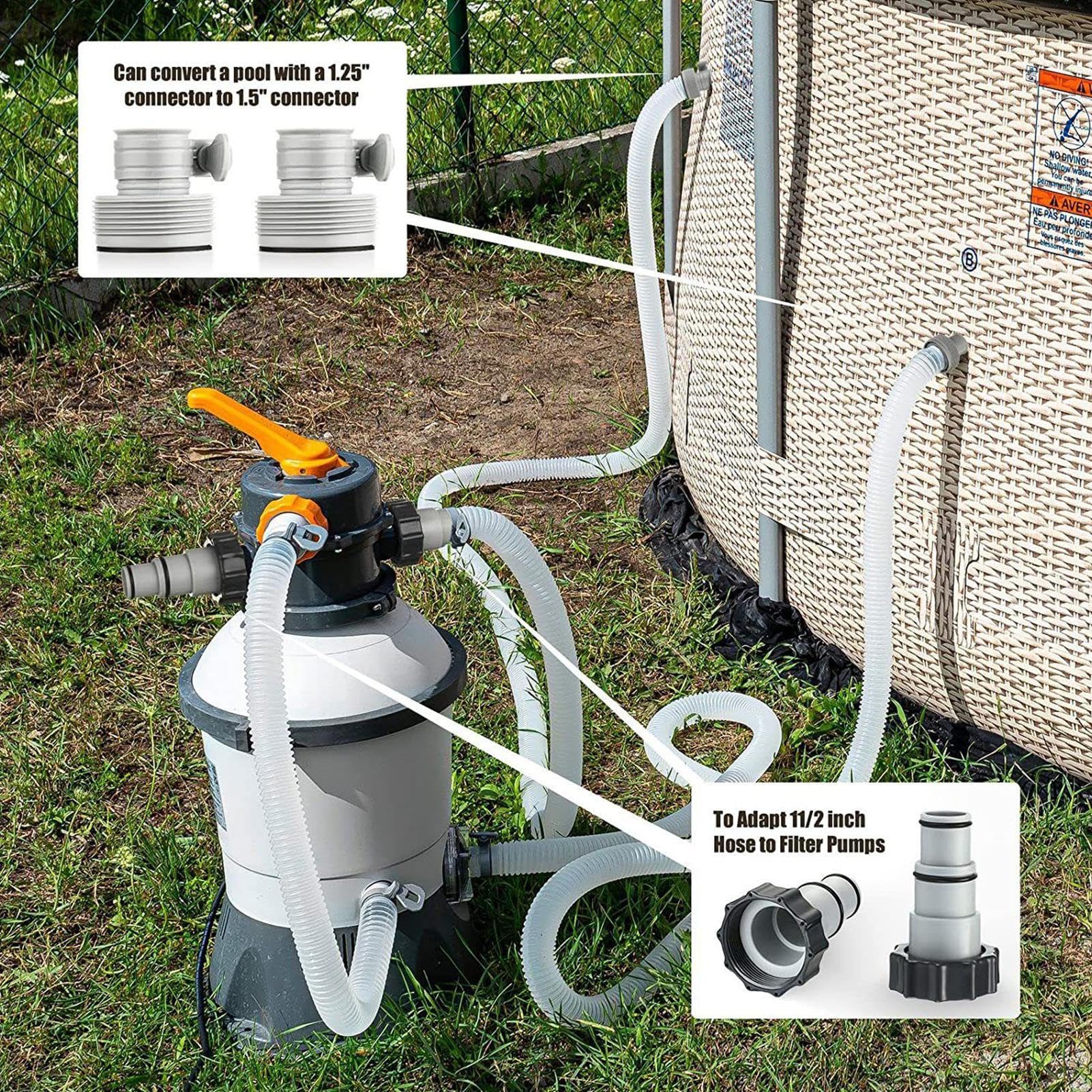 Schlauch für Pool – Ersatzschläuche für Poolpumpe | 38 mm Schlauch für Reparatur, Werkzeug, Schutz, Wartung und Reinigung und Zirkulation von Sanitärwasser