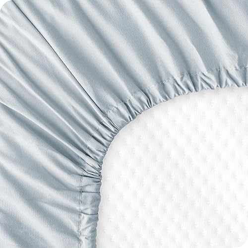 Miniatura 5 de Bare Home Paquete de 3 sábanas bajeras para cuna, microfibra ultrasuave 1800 de primera calidad, transpirable, sábana de bebé, para niños y niñas,