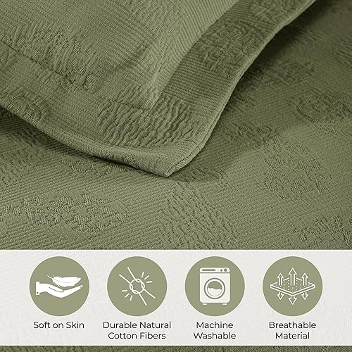 Miniatura 3 de Superior colcha de una plaza de jacquard y matelasse 100 % algodón de alta calidad, turquesa, individual