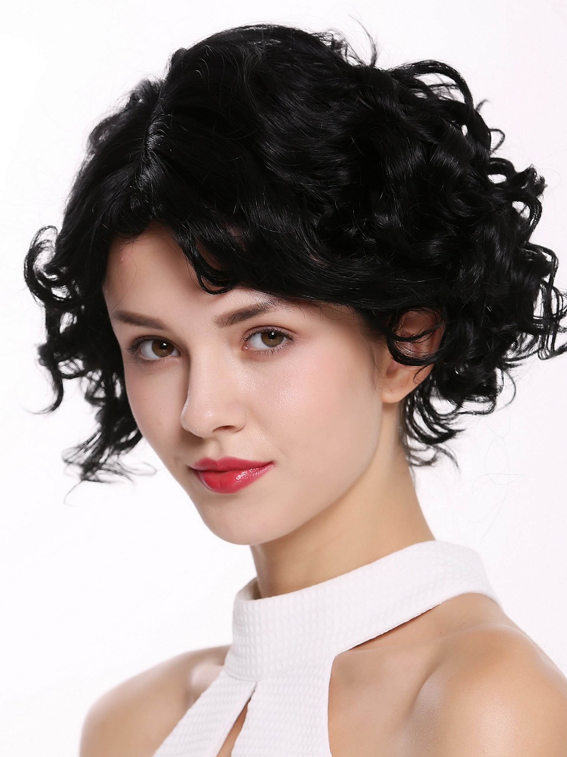 WIG ME UP - MINA-1 Lady Quality Wig short wild n wavy deep black, black (1), Length: approx. 30 cm - Image 3