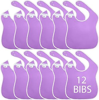 Large Waterproof Baby Bibs for 1-4 years old Lightweight, Soft & Durable Bibs for Girls and Boys