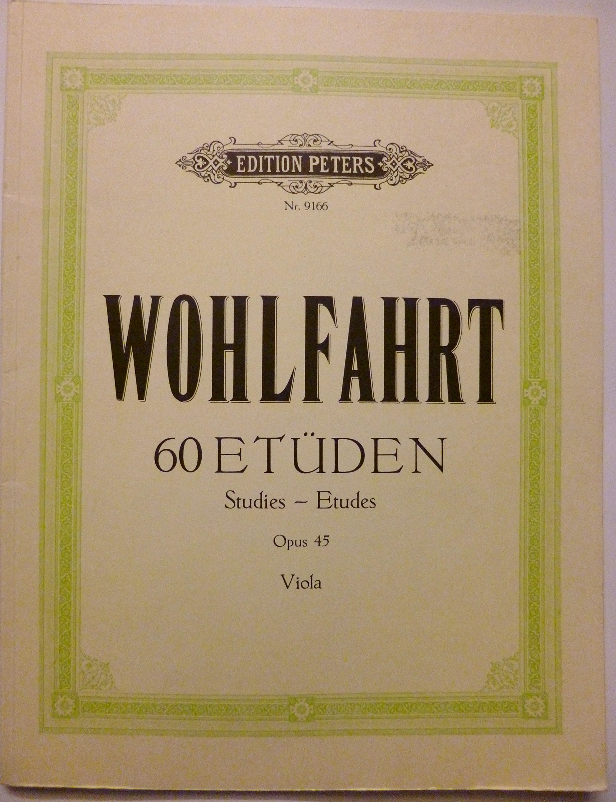 Franz Wohlfahrt: 60 Studies For Viola Op.45