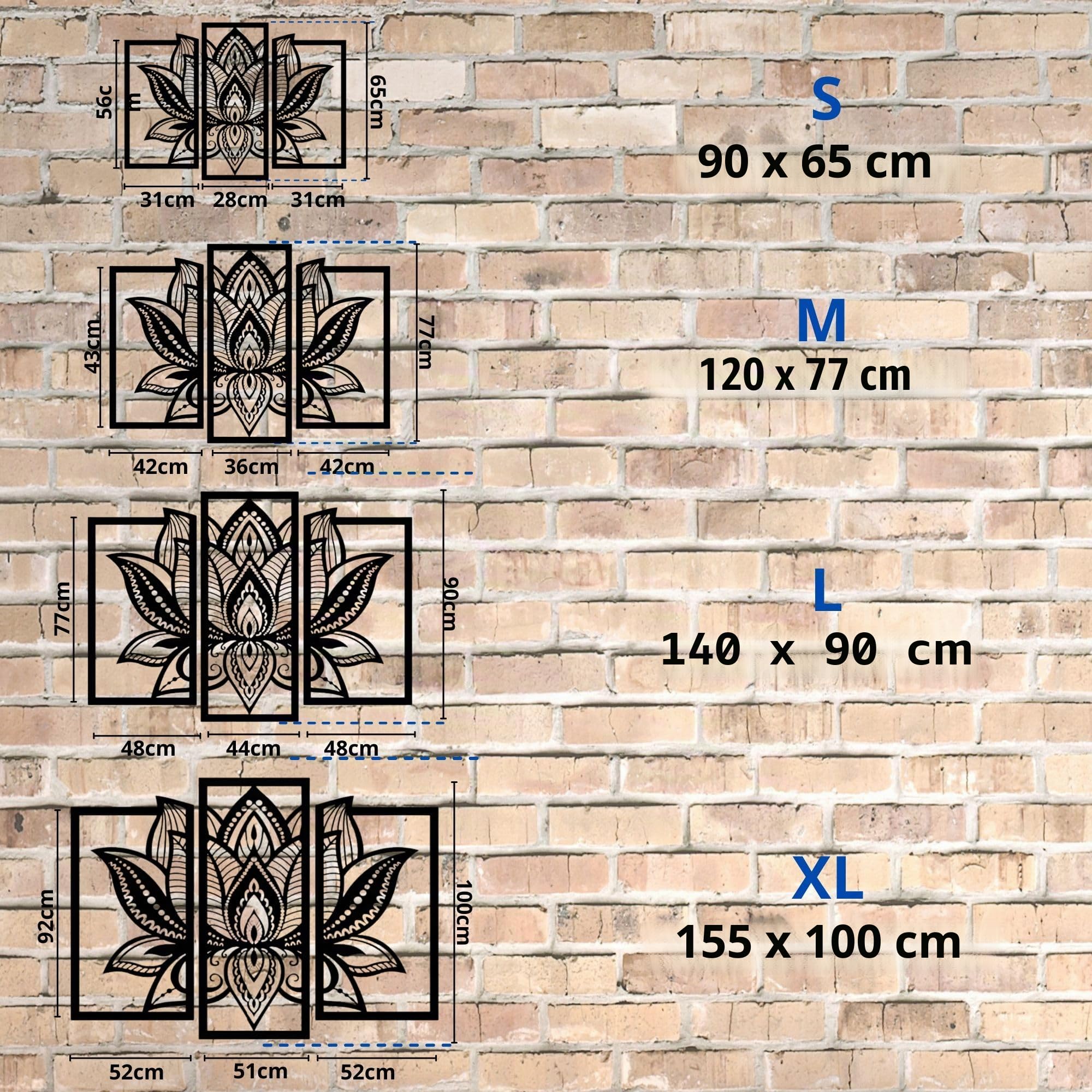 Vailla Fleur de Lotus Décoration Murale Salon Bois 3D – Chambre Bureau XXL