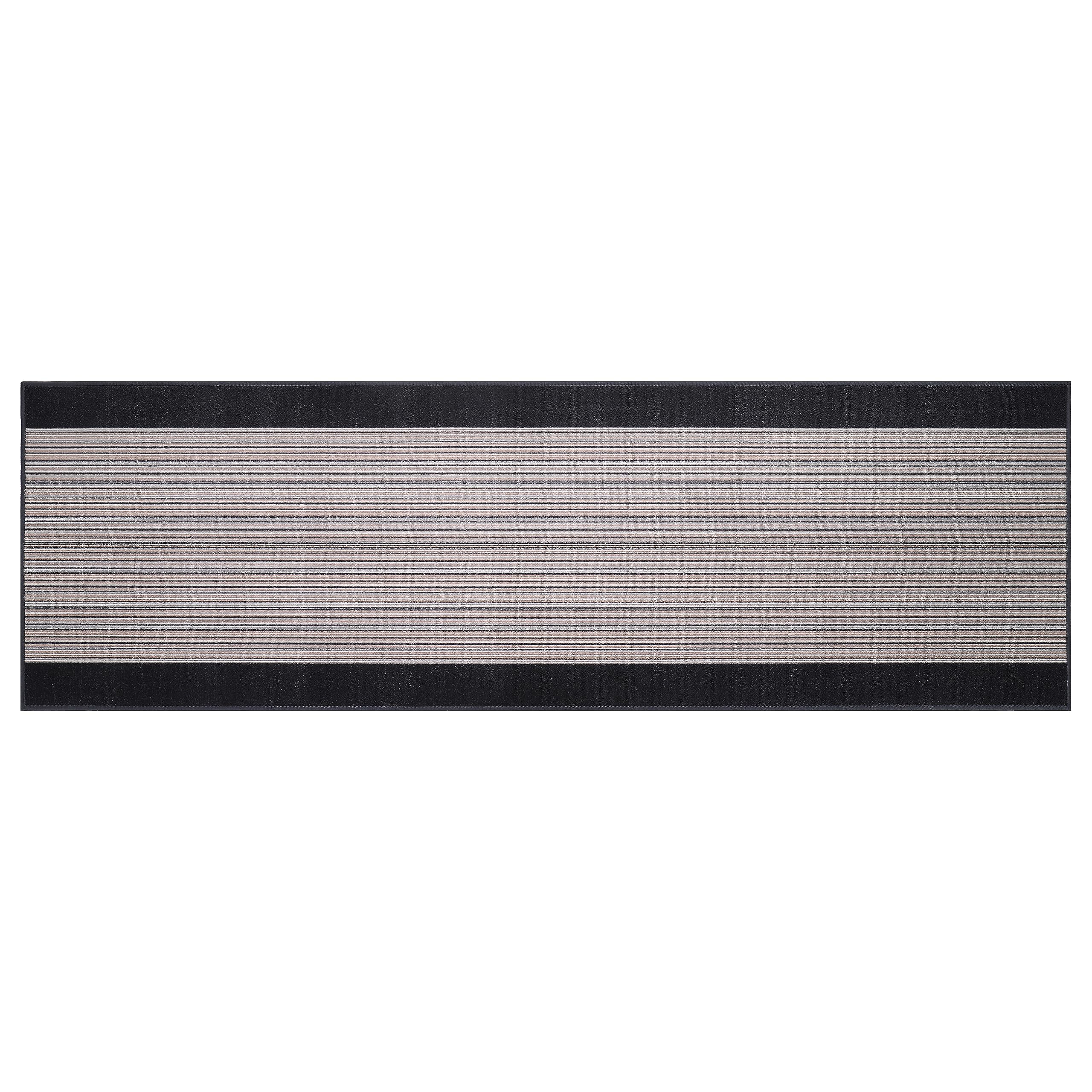Tapiso Antypoślizgowy dywan, bieżnik na metry, nowoczesny, w paski, szary, melanż, na korytarz, do salonu, 80 x 270 cm