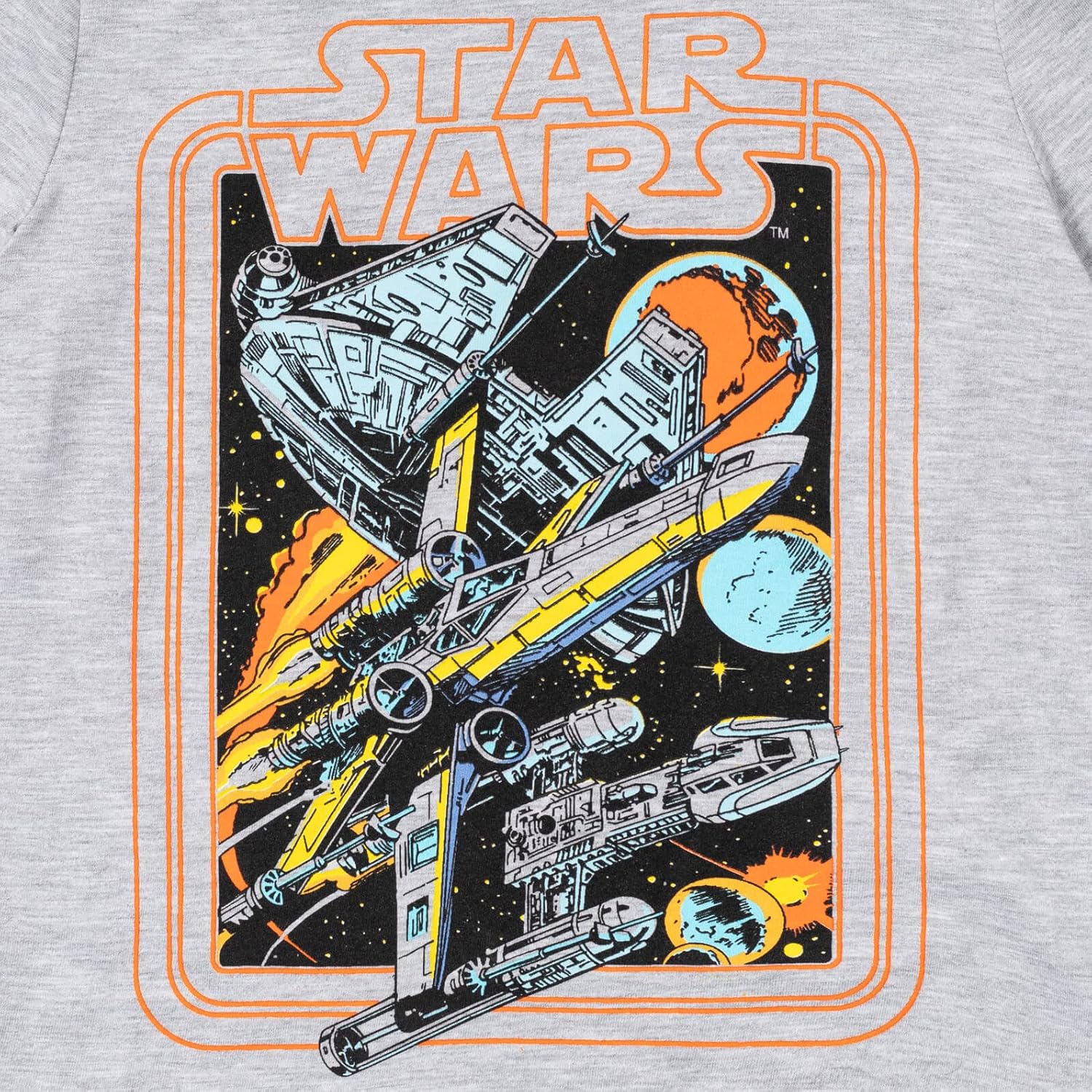 Miniatura 7 de STAR WARS Darth Vader Stormtrooper Millenium Falcon - Conjunto de camiseta y pantalones cortos de malla con gráfico de Halcón Milenio