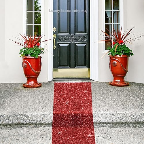 Miniatura 2 de Alfombra de pasillo de 55 GSM de grosor con cinta para alfombra para bodas Navidad Acción de Gracias accesorios al aire libre boda fiesta de pasillo