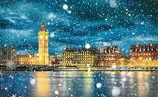 Pintoo Jigsaw Puzzles 1000 Piece for Adults - The Thames on a Snowy Night Beautiful Plastic Puzzle for Home Decor Zero Dust Easy Storage [H2407]