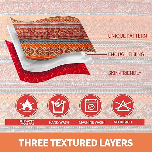 Miniatura 7 de TWINRUN Juego de ropa de cama tamaño Queen - Juego de ropa de cama de algodón bohemio, fundas de cama queen, juegos de edredón de granja para todas