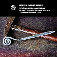 Vista 6 de Wicks Forge Cuchillo de hierro fundido con abrecartas Accesorio de escritorio de lujo, rústico y antiguo para cortar sobres y paquetes de papel