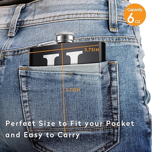 Miniatura 6 de Juego de 6 regalos para padrinos de boda, regalos de padrino de boda personalizados de acero inoxidable de 6 onzas. Frasco personalizado, ideal para