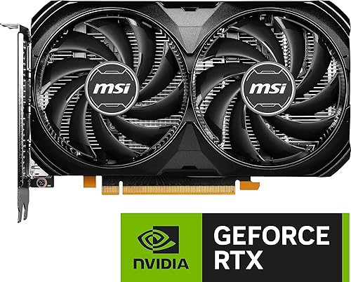 Miniatura 2 de MSI Tarjeta gráfica GeForce RTX 4060 8GB GDRR6 128-Bit HDMIDP Nvlink TORX Fan 4.0 Ada Lovelace Architecture (RTX 4060 Ventus 2X Negro 8G OC)