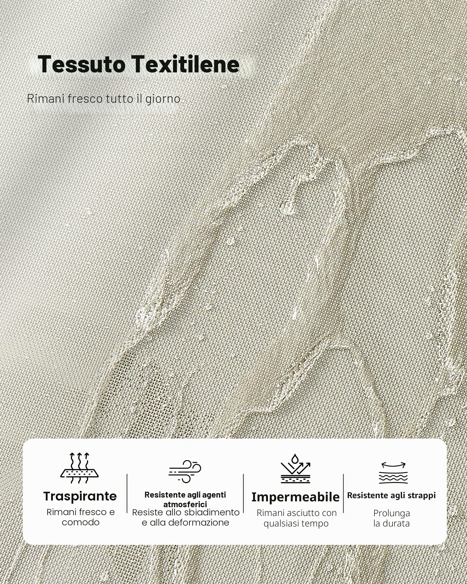 VEVOR Lettino Prendisole Pieghevole Capacità di Carico 181,44 kg, Sedia da Giardino Pieghevole Reclinabile, in Alluminio, con 5 Posizioni Regolabili, per Esterni, Piscina, Spiaggia, Terrazza
