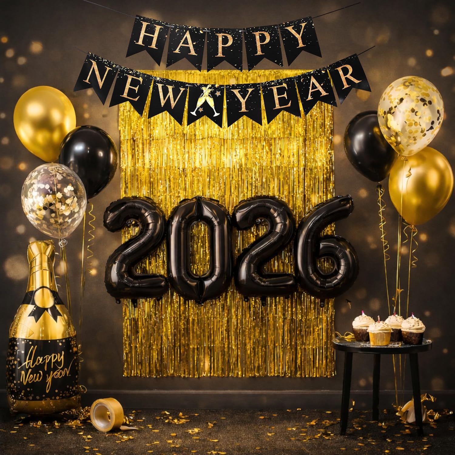 2026 Balloons New Year Balloons Kit Decorations 2026 Happy New Year Party Supplies 2026 Foil Balloon Banner Tassel Latex Balloon image 4