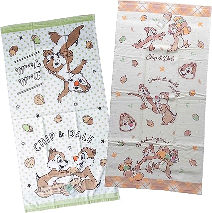 Amazon ディズニー チップ デール キャラクター バスタオル チップとデール 2枚セット 綿100 Aセット バスタオル ホーム キッチン オンライン通販