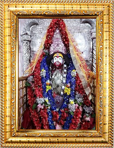 Hawai Tarapith Maa Tara Photo Frame, Size- 21x17x2cm | Engineered Wood Wall Hanging Frame | Home Decor Pooja Room Religiou...